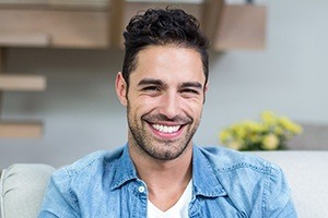 Man with healthy flawless smile