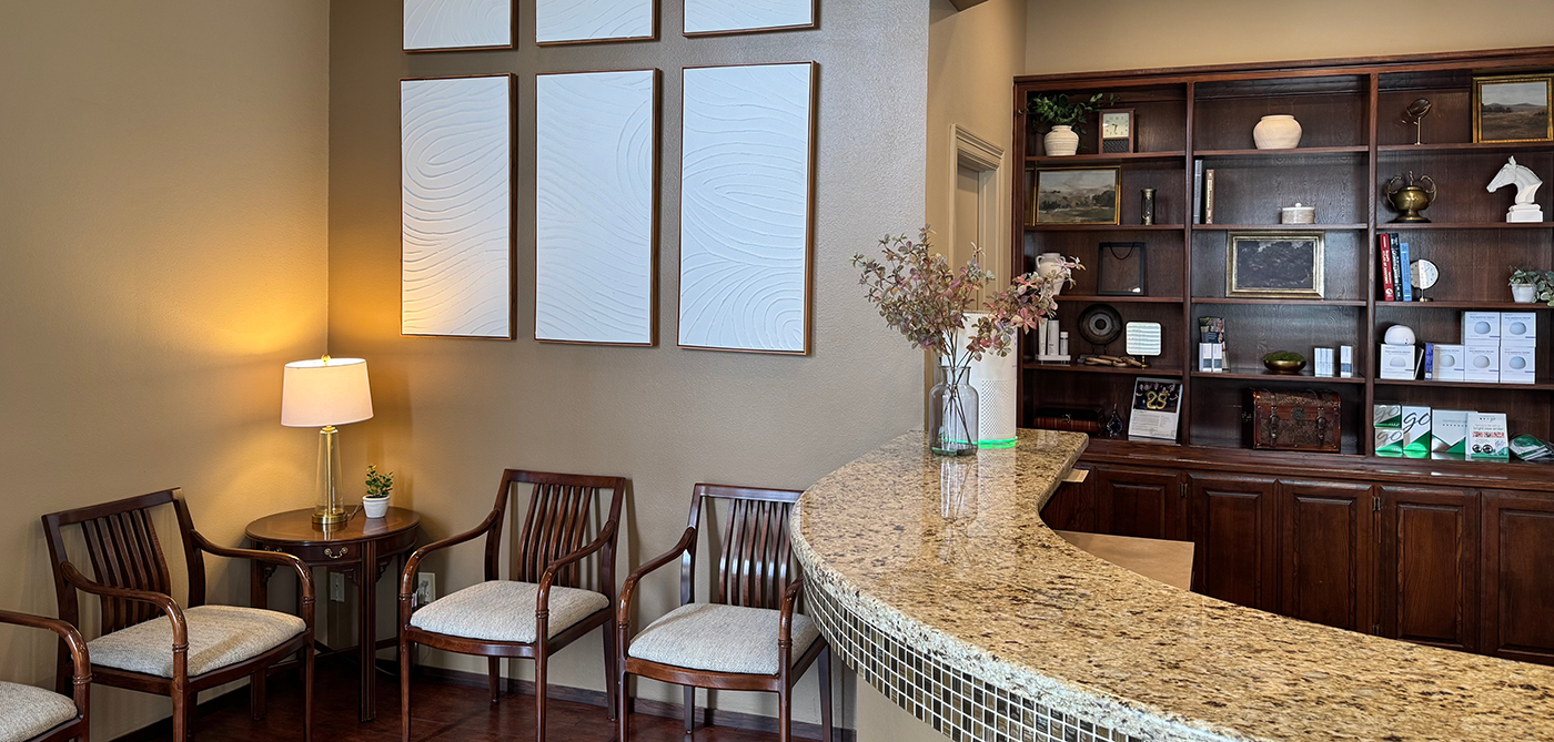 Welcoming reception and waiting area
