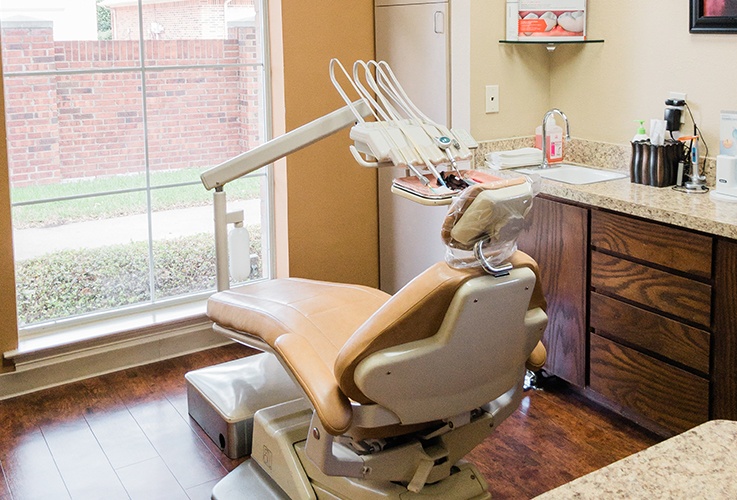 High tech dental exam room