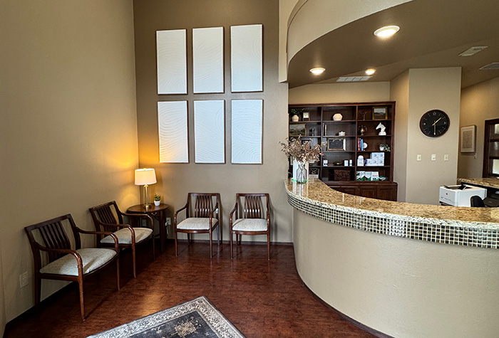 Front reception desk